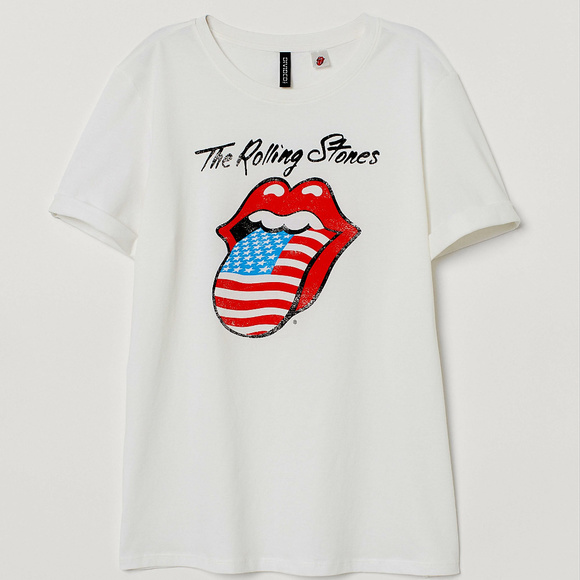 Rolling Stones Tongue Logo Official  rock cotton Tee L XL runs bigger NWT - Picture 2 of 4